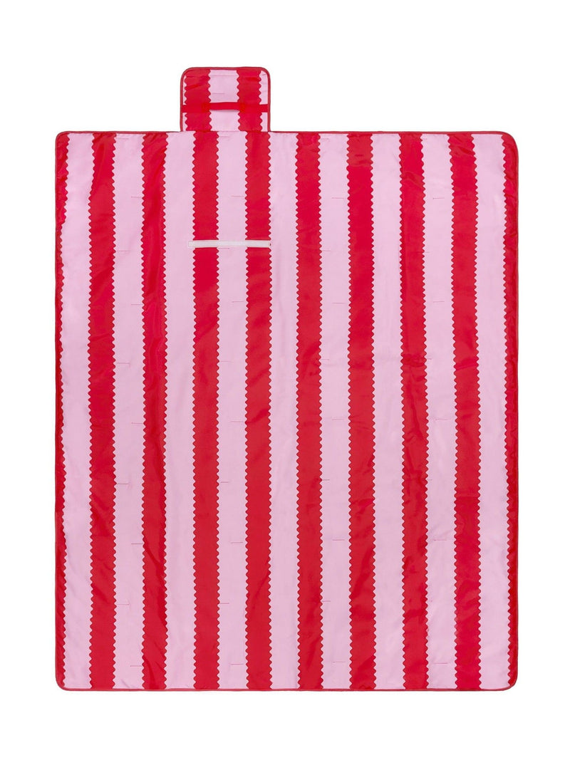 Wylder pink birdie stripe picnic blanket, UK version