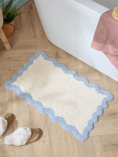 Next Furn Sky Lil Scallop Edge Bath Mat 50x80cm- Buy online at McGrocer