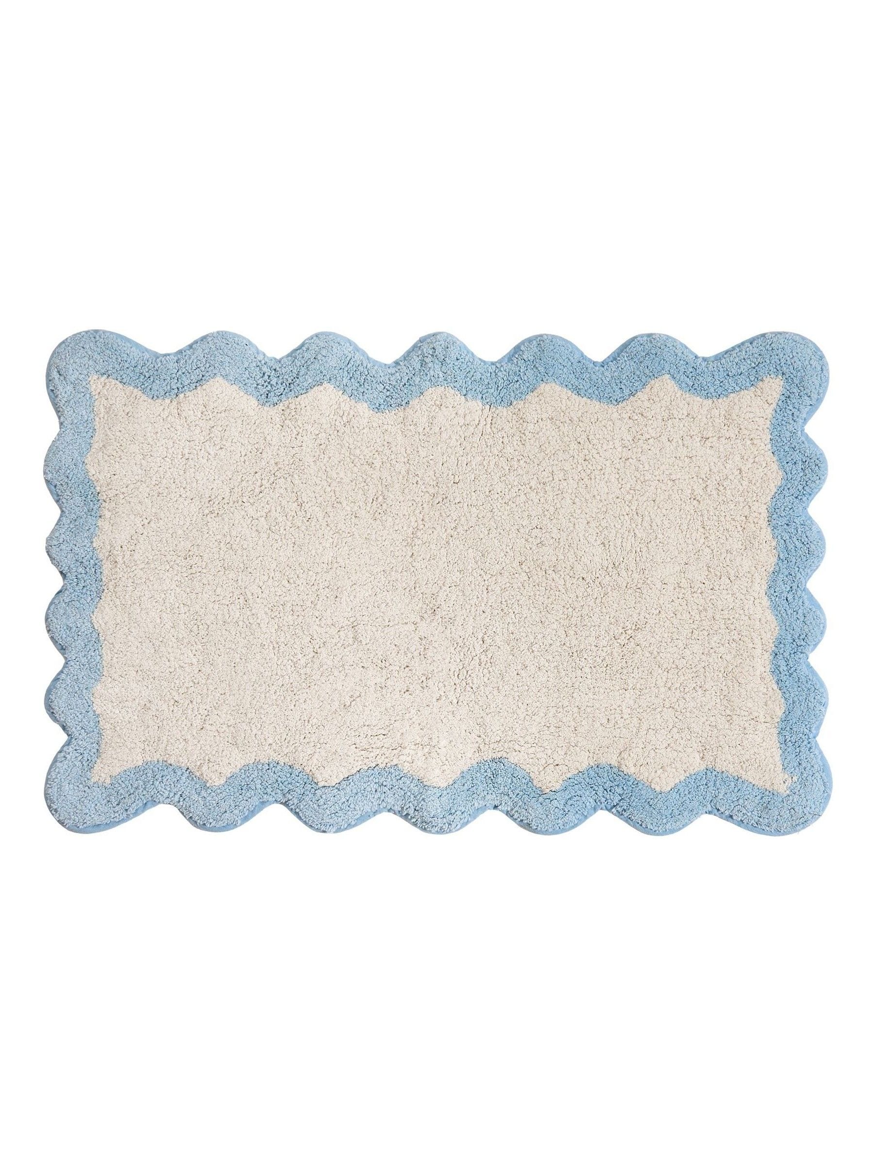 Furn Sky scalloped edge bath mat 50x80 cm, UK version