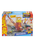 Hot Wheels City Super Fire Station playset with fire truck, UK version