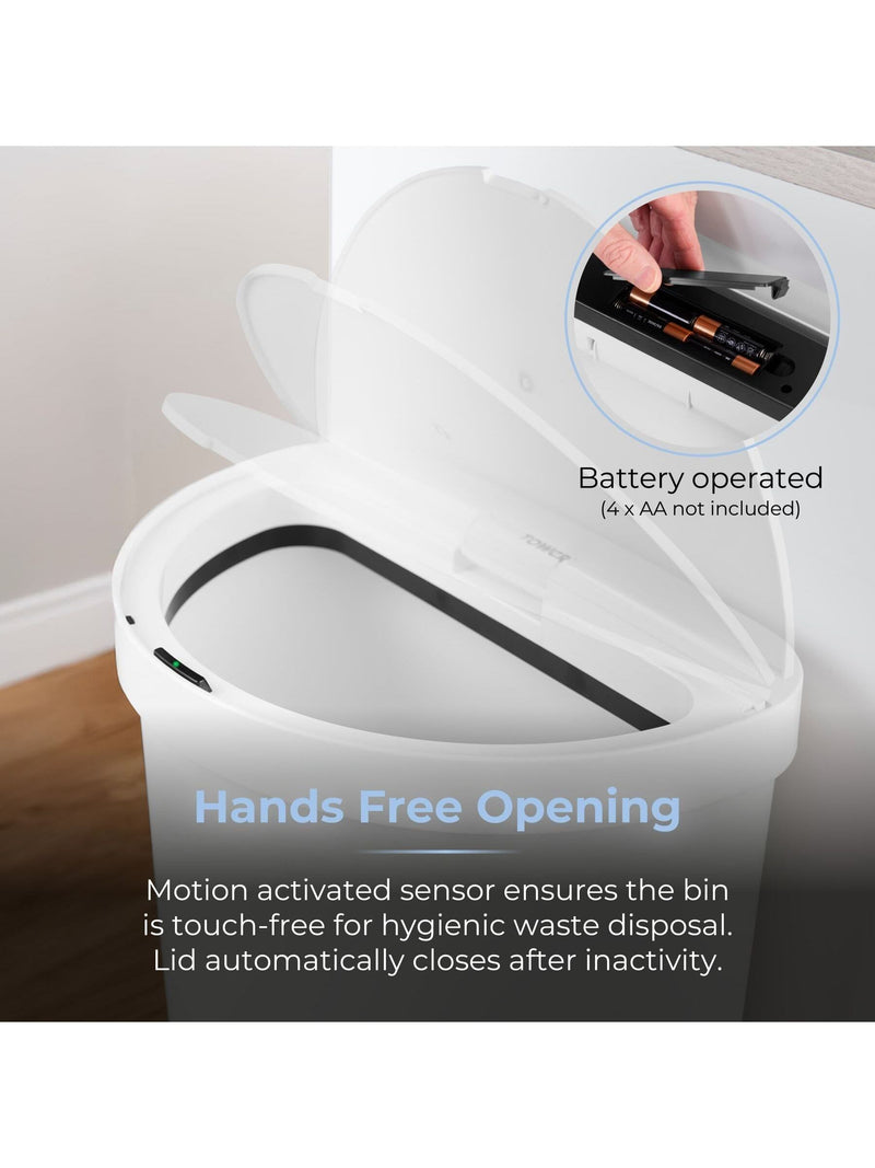 Tower black curved sensor bin 50L - British product