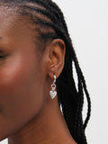 Inicio hammered heart hoop earrings 25mm - British product