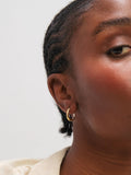 Inicio two tone hoop earrings with silver and gold plating, UK version