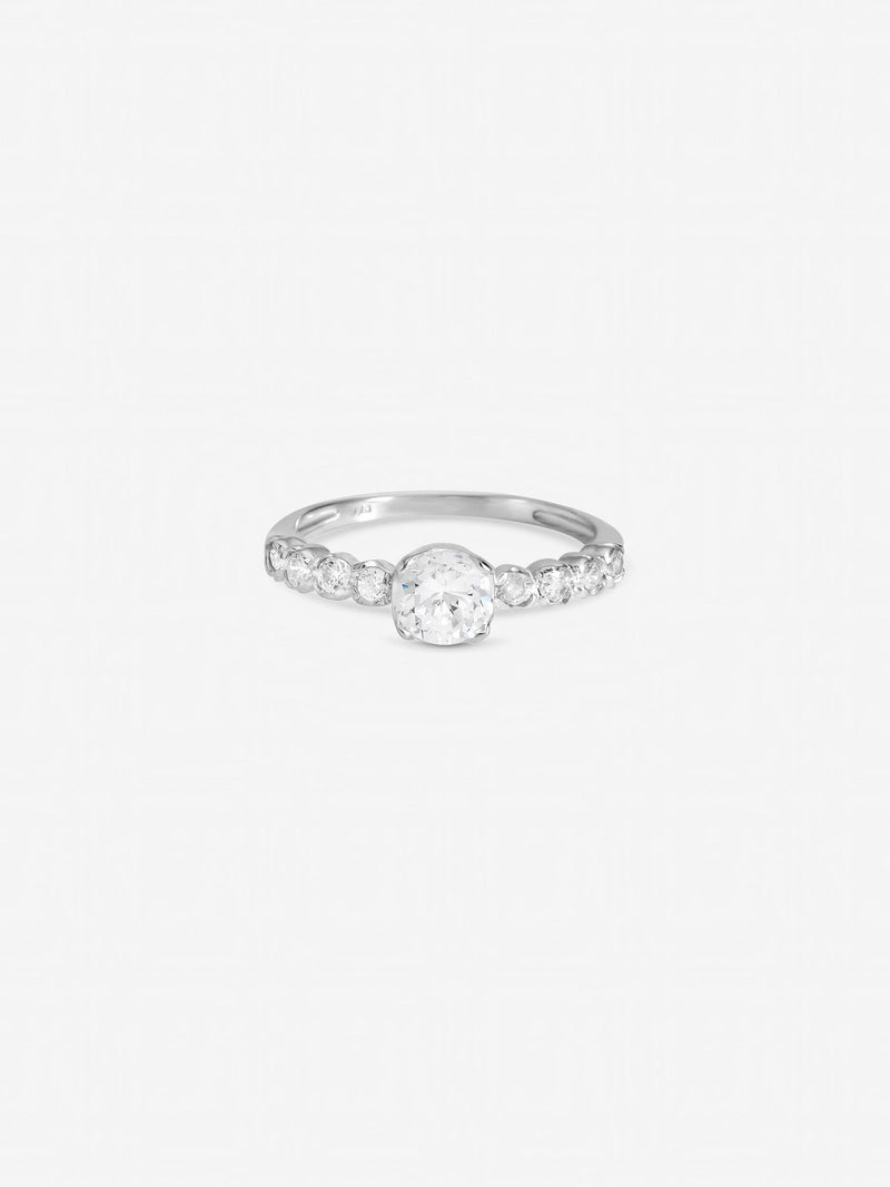 Inicio cushion cut cubic zirconia engagement ring, imported from the UK