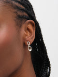 Inicio sterling silver plated infinity stud earrings (British brand)