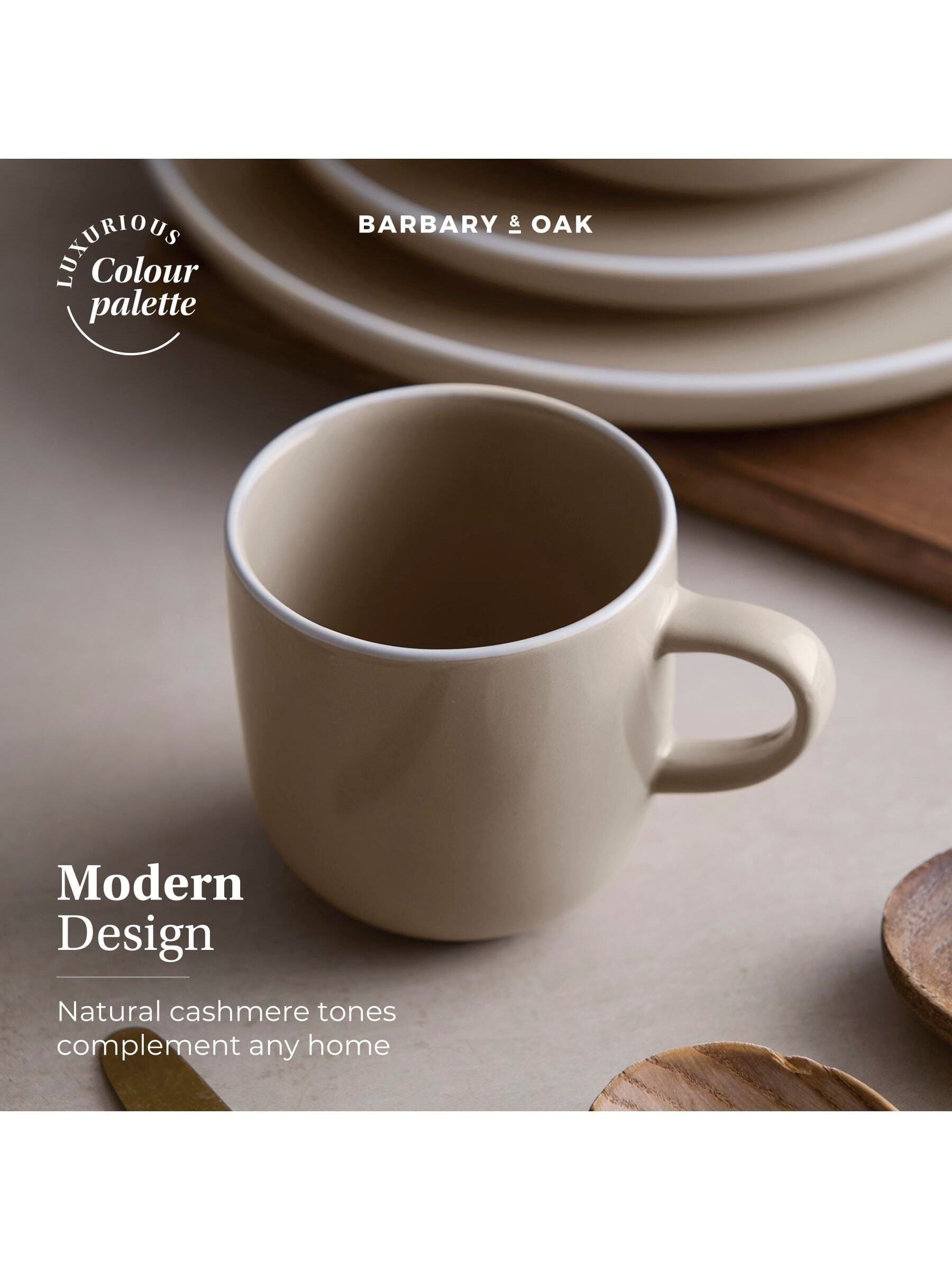Barbary and Oak cashmere stoneware dinner set 16 piece, UK version