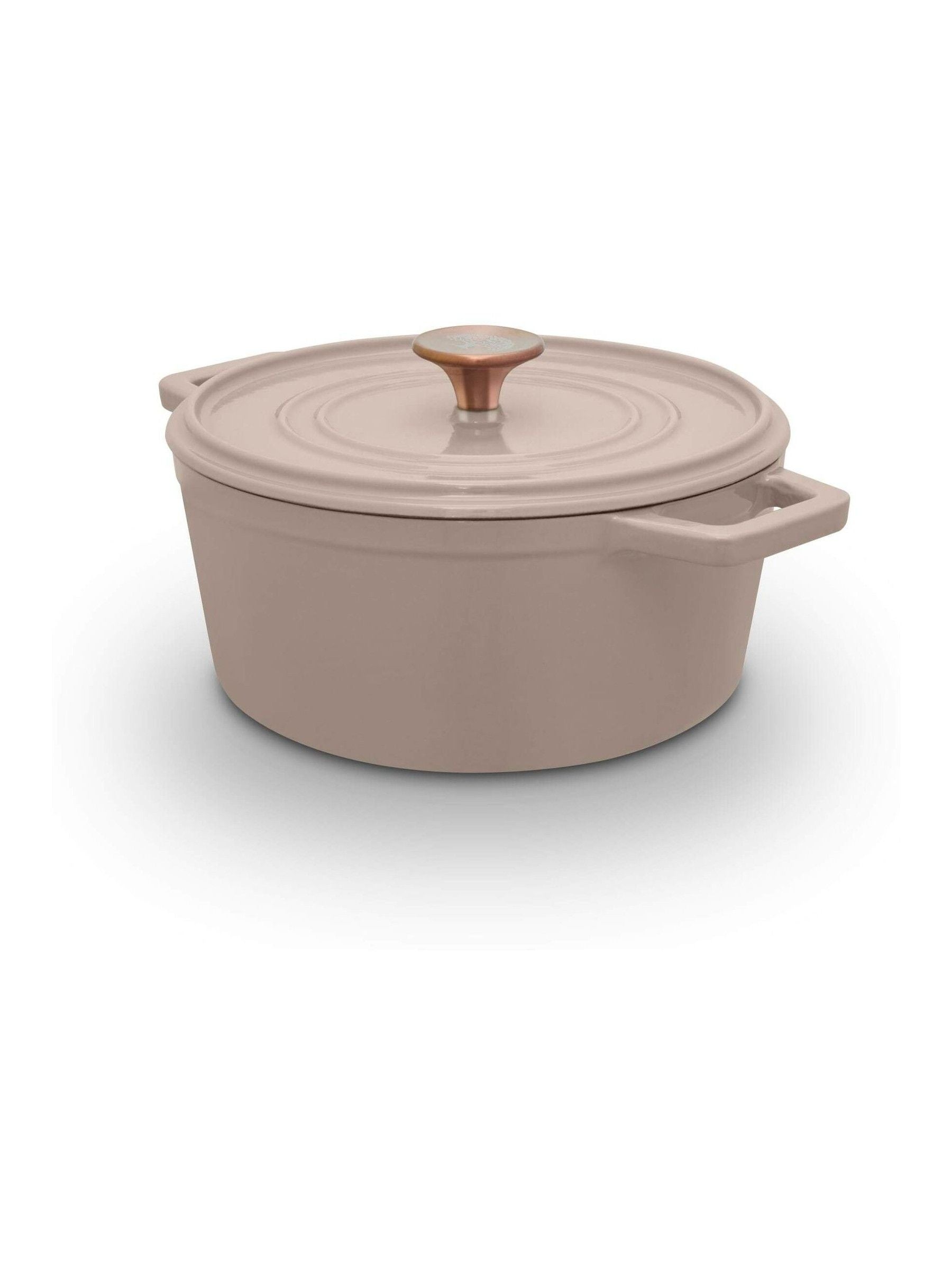 Barbary and Oak Cashmere Nattura Cast Iron Casserole 2.2L Cooking Pot