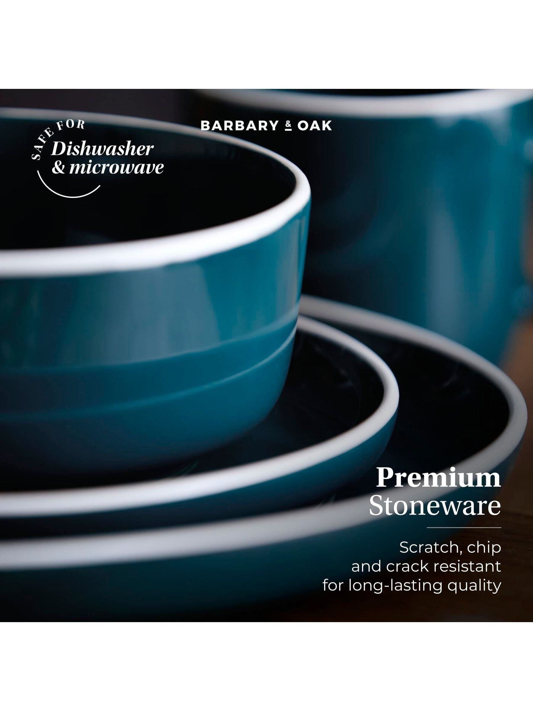 Barbary & Oak agave Nattura 16-piece stoneware dinner set, imported from the UK