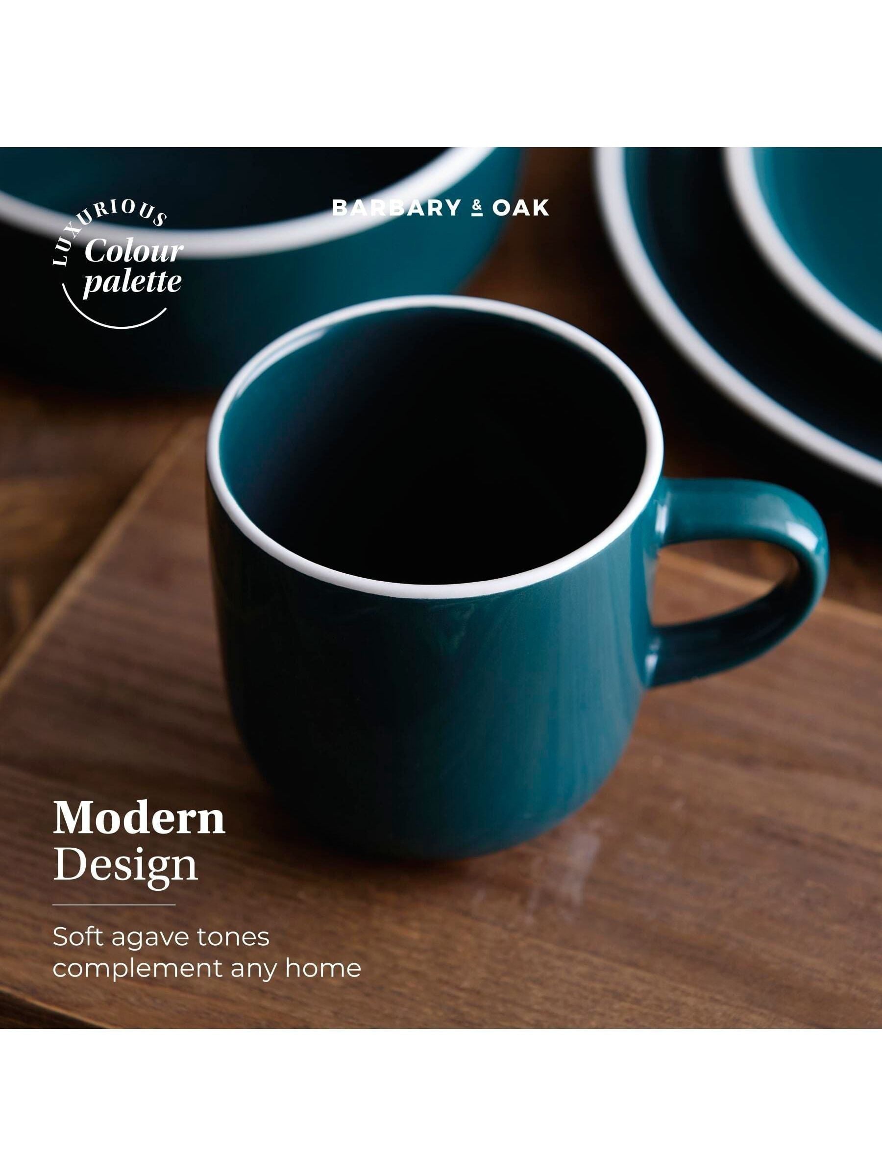 Barbary & Oak agave Nattura 16-piece stoneware dinner set, imported from the UK