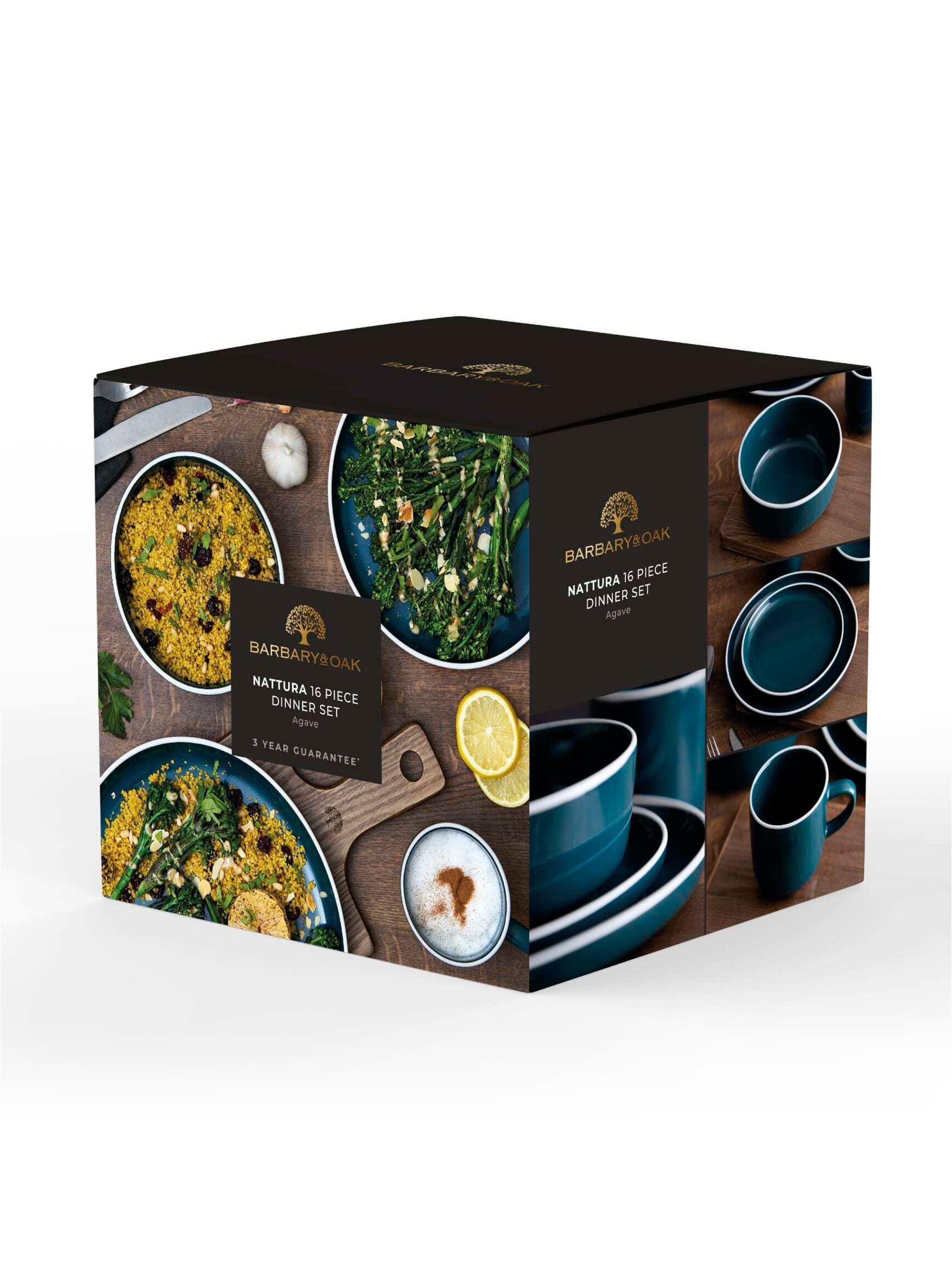 Barbary & Oak agave Nattura 16-piece stoneware dinner set, imported from the UK