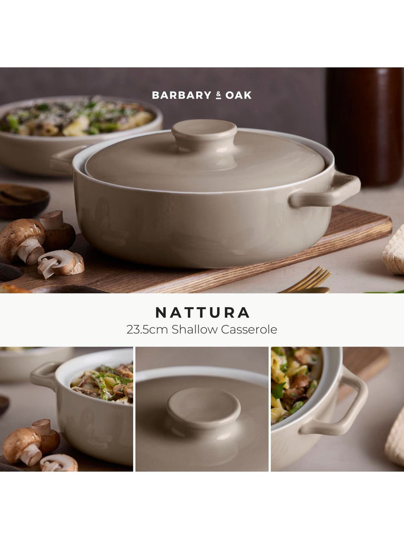Barbary and Oak Cashmere Nattura shallow casserole 23.5cm (British brand)