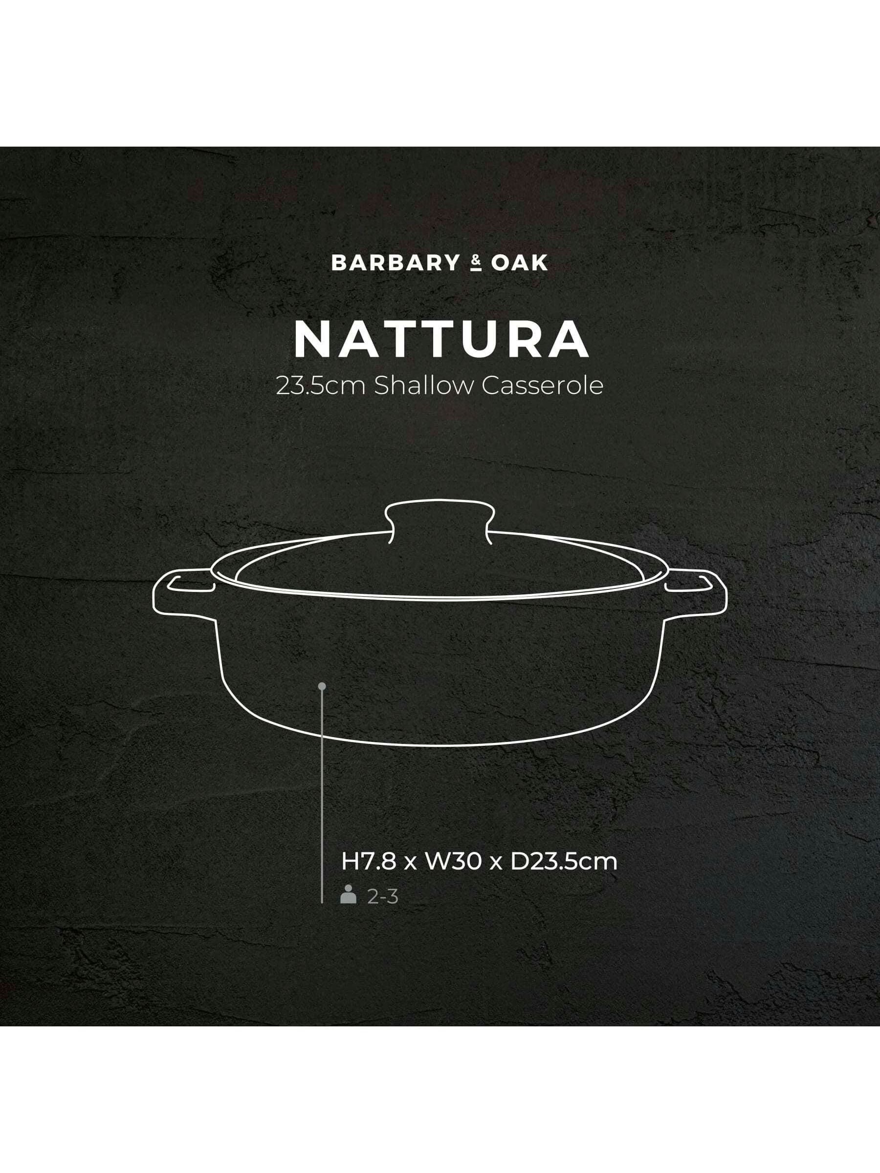 Barbary and Oak Cashmere Nattura shallow casserole 23.5cm (British brand)
