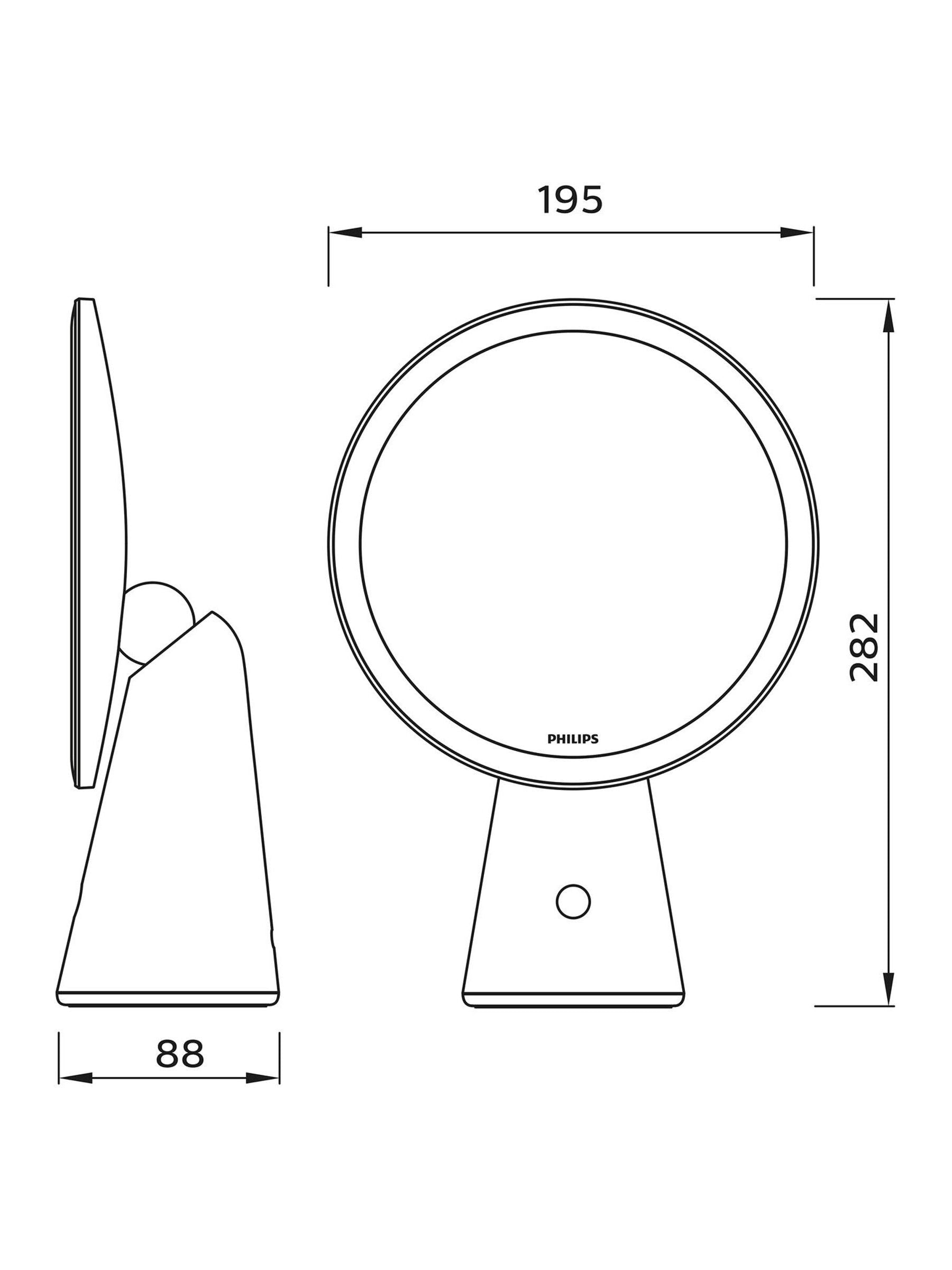 Philips White LED Mirror Desk Lamp (British brand)