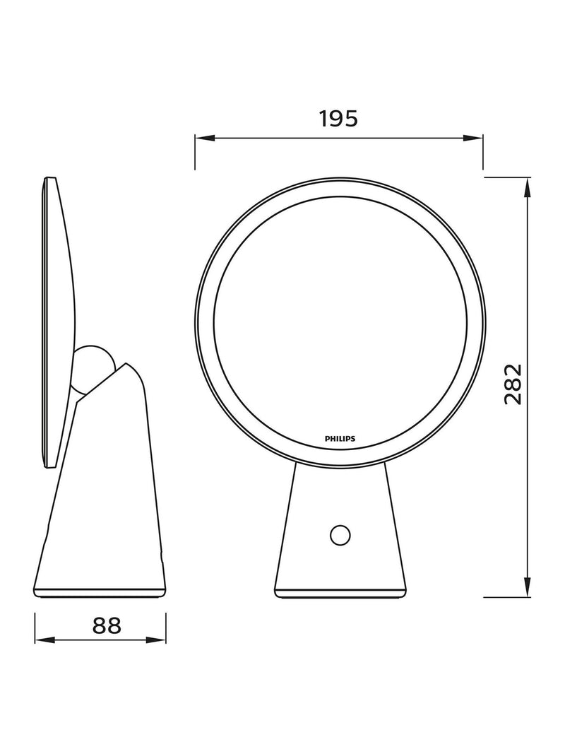 Philips White LED Mirror Desk Lamp (British brand)