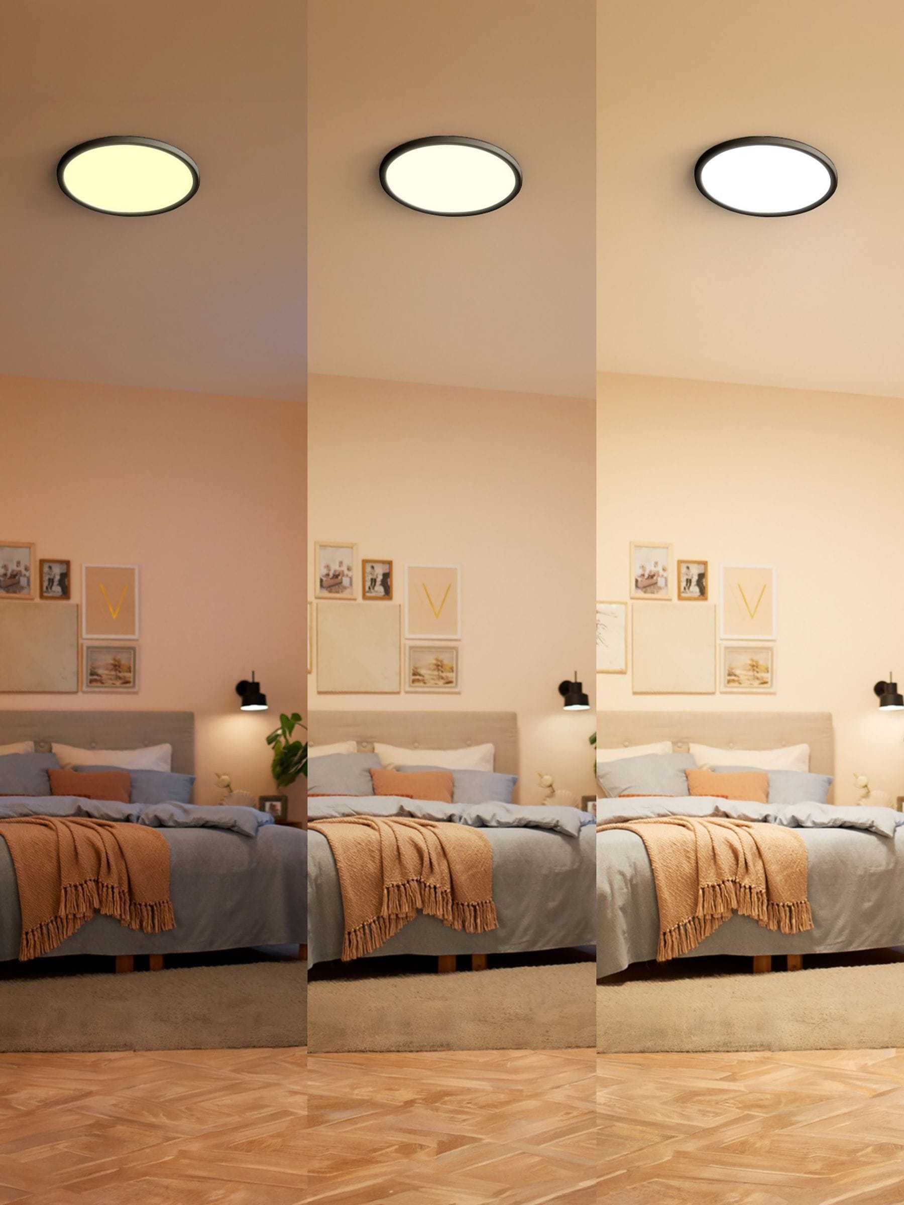 Philips Black Superslim LED ceiling light 18W, UK version