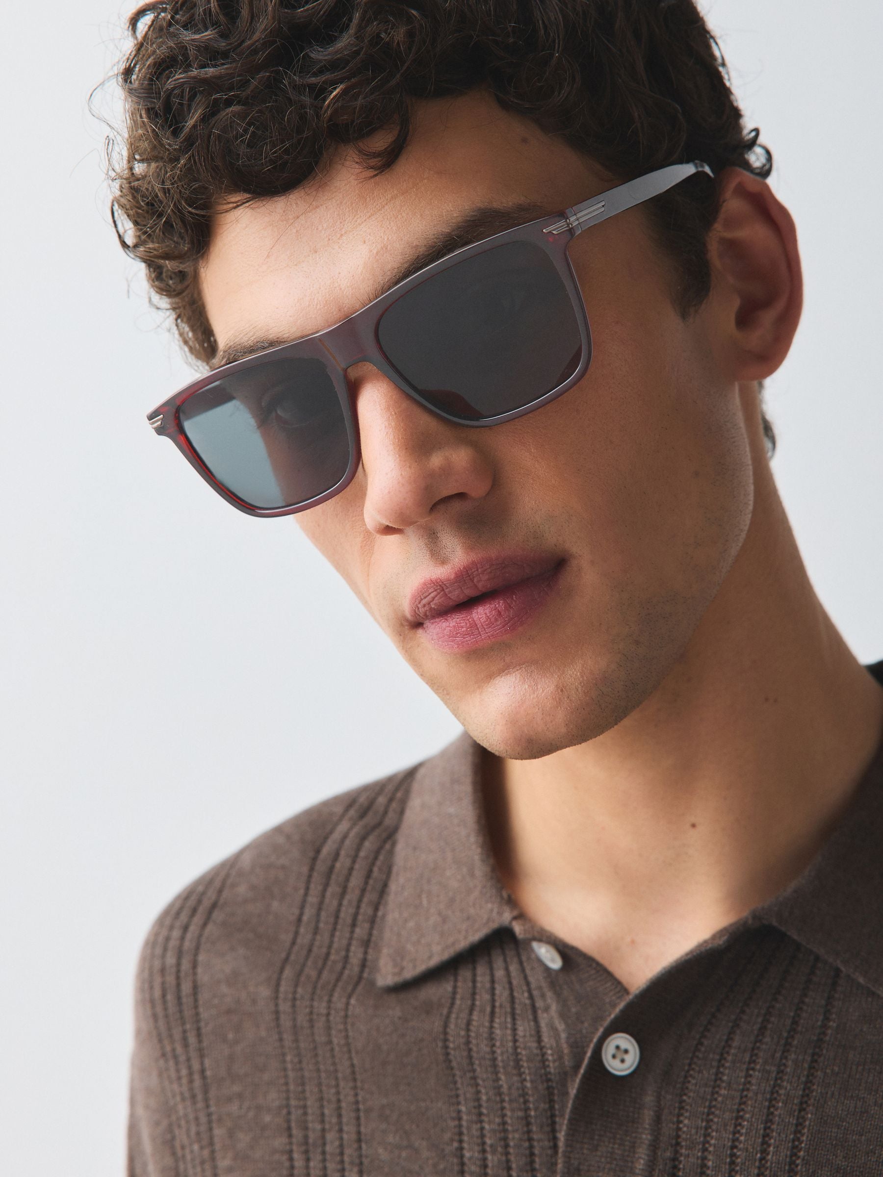 Mineral Dark Red Preppy Sunglasses