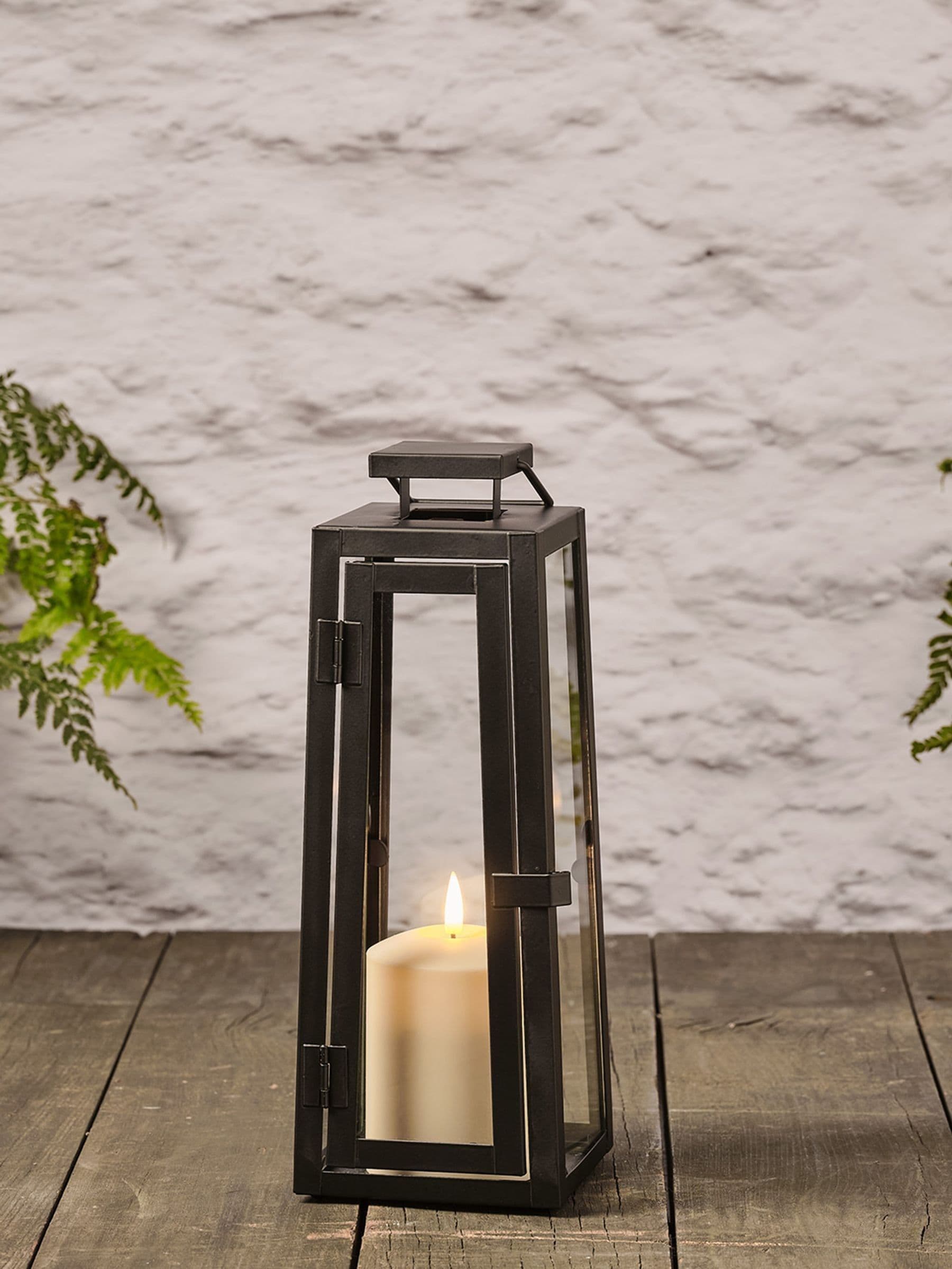 Lights4fun Porto Lantern Duo with TruGlow candles (British brand)