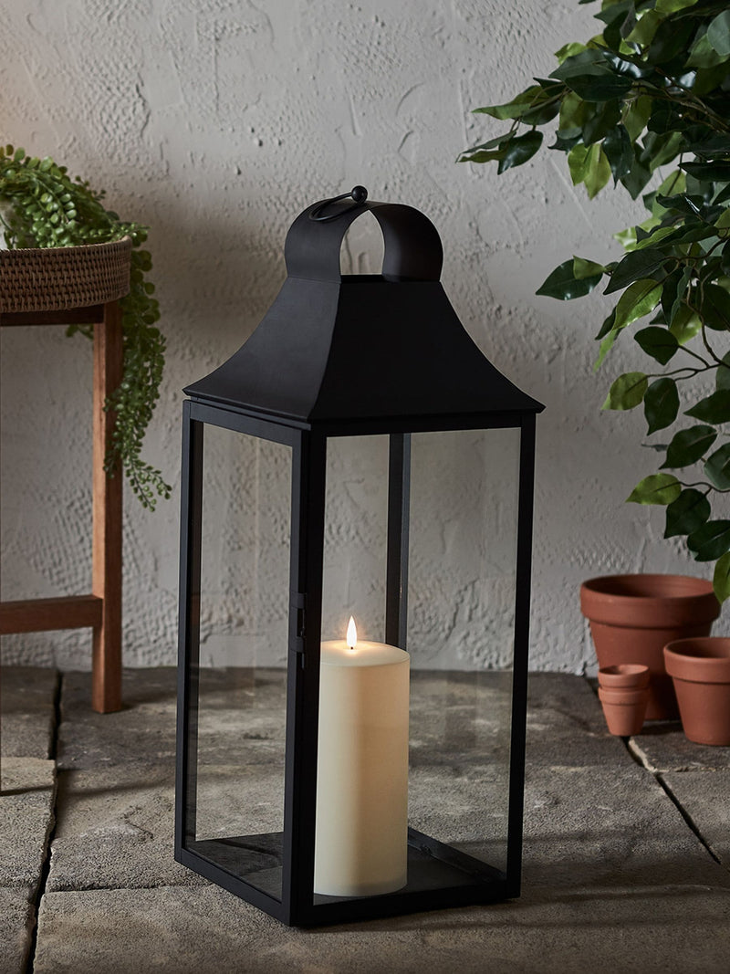 Lights4fun Albury black garden lantern 59cm, UK version