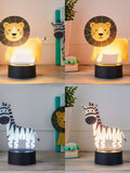 Lights4fun children's night light with lion and zebra shapes (British brand)