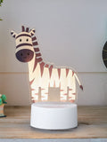 Lights4fun children's night light with lion and zebra shapes (British brand)