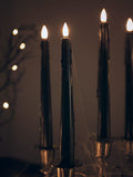 Lights4fun black dripping LED taper candles set of 4, UK version