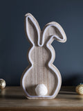 Lights4fun wooden bunny neon light 30cm, imported from the UK