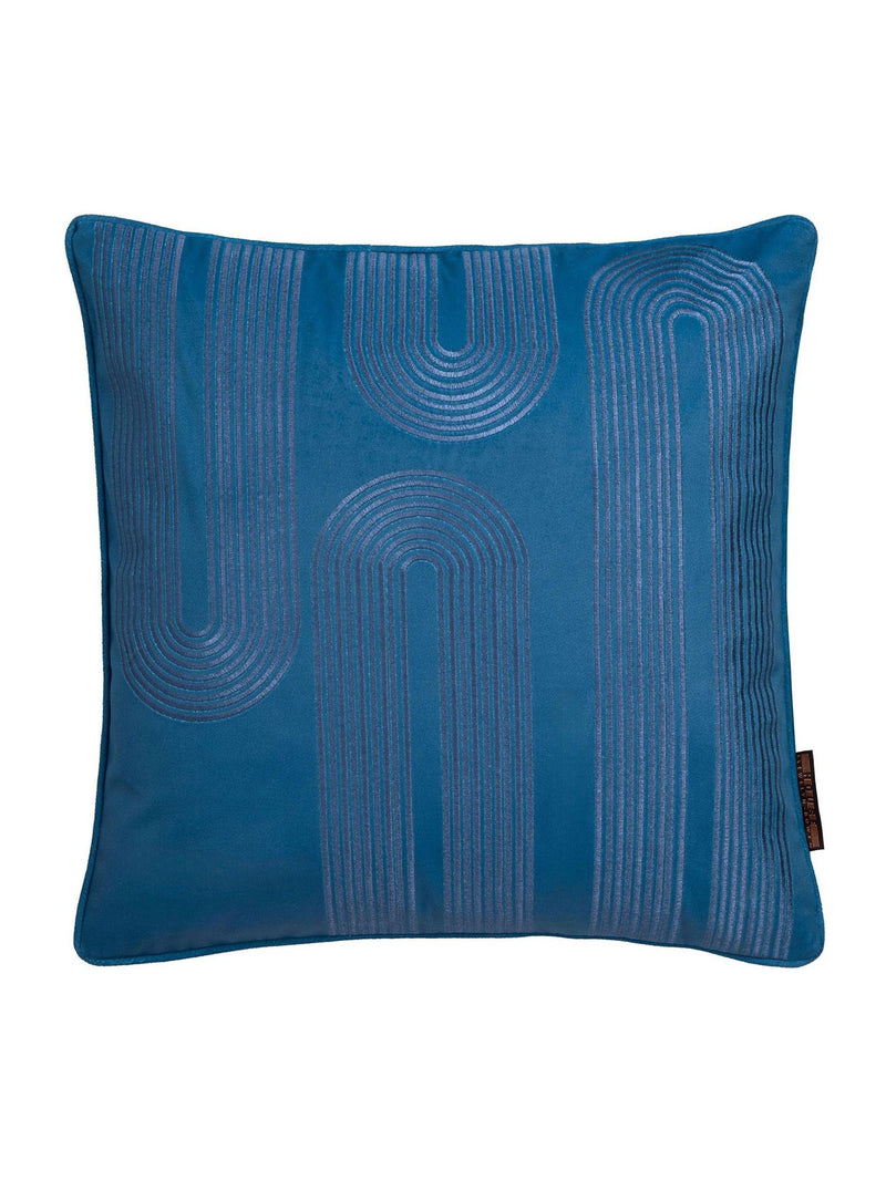 Laurence Llewelyn-Bowen Teal Diva Embroidery Velvet Filled Cushion
