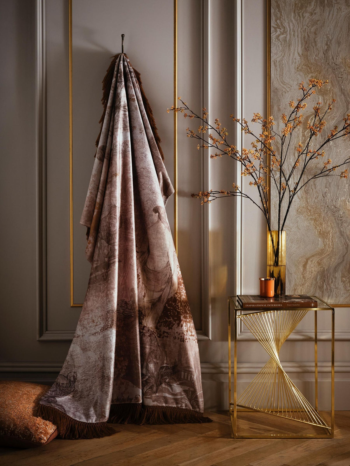 Laurence Llewelyn-Bowen Venus Primavera velvet throw, UK version