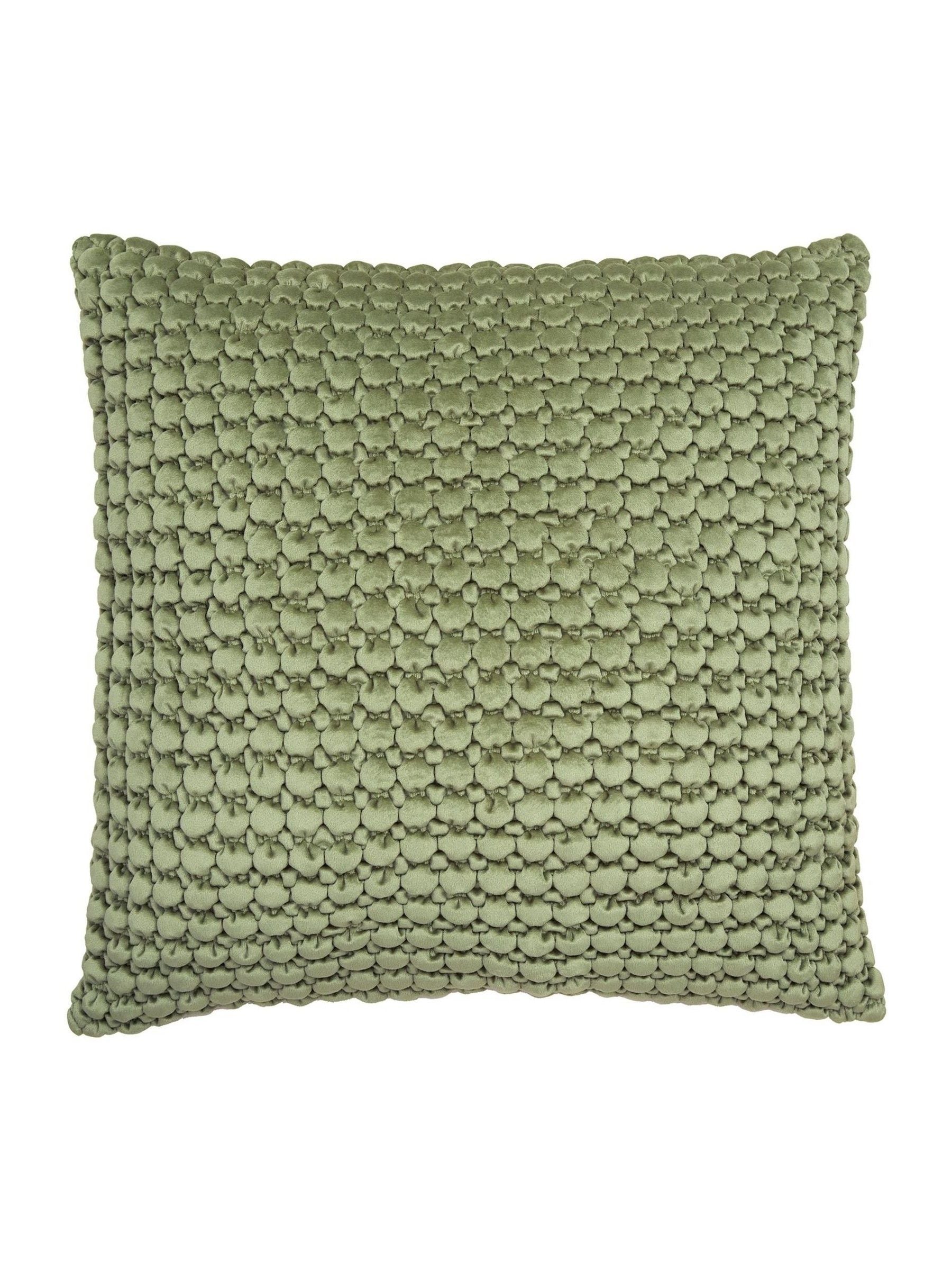 Appletree olive bobble velvet cushion 55x55cm (British brand)