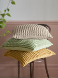 Appletree olive bobble velvet cushion 55x55cm (British brand)