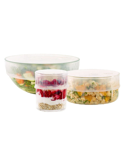 Next Lekue Set of 3 Transparent Stretch Lids- Buy online at McGrocer