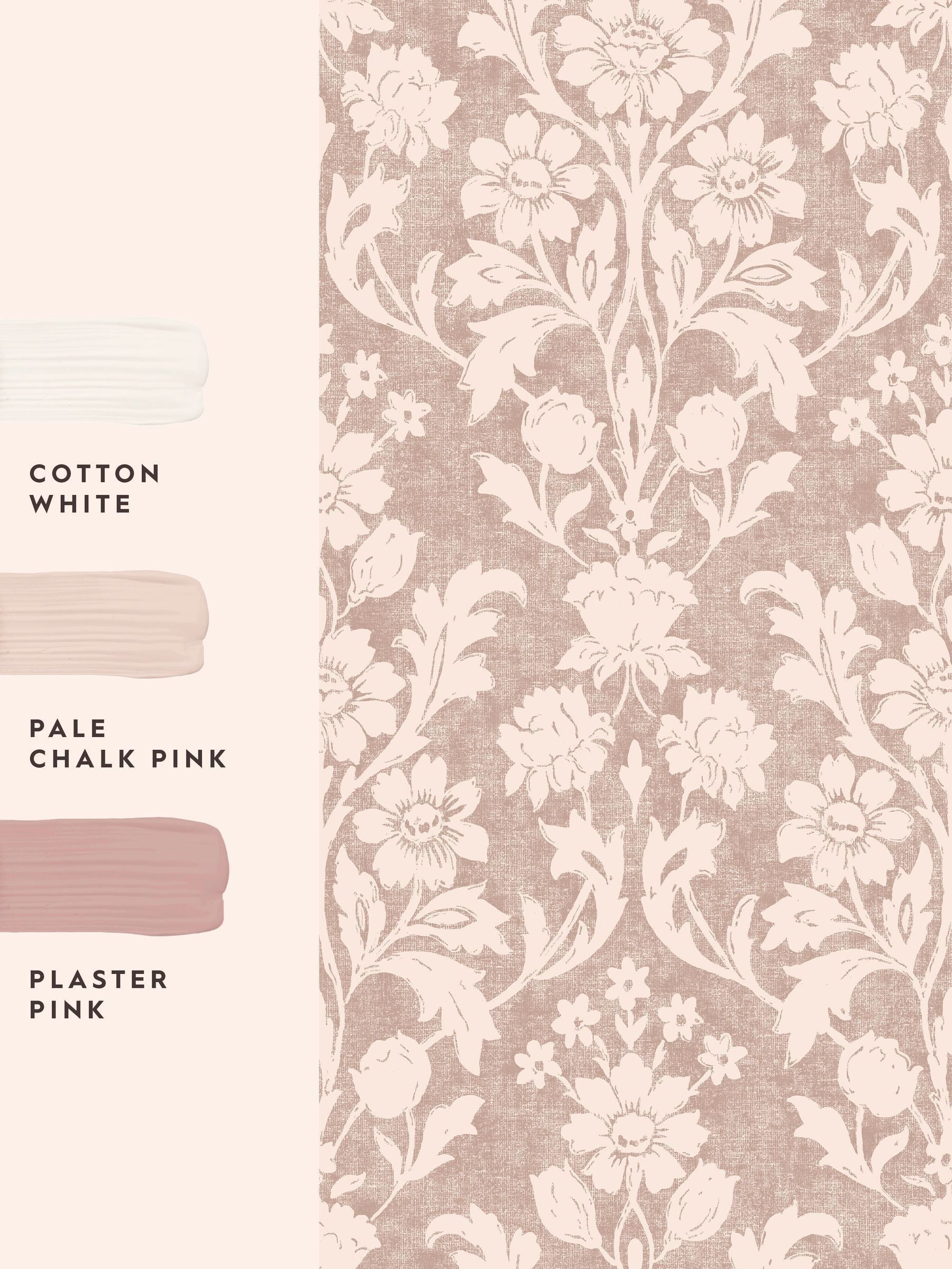 Laura Ashley Plaster Pink Semington Silhouette wallpaper 10m - British product