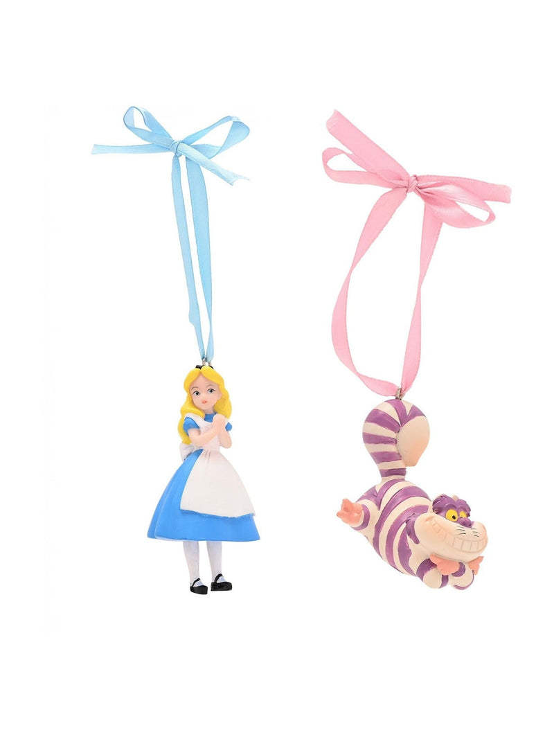 Widdop Alice and Cheshire Cat 11cm ornament set, UK version