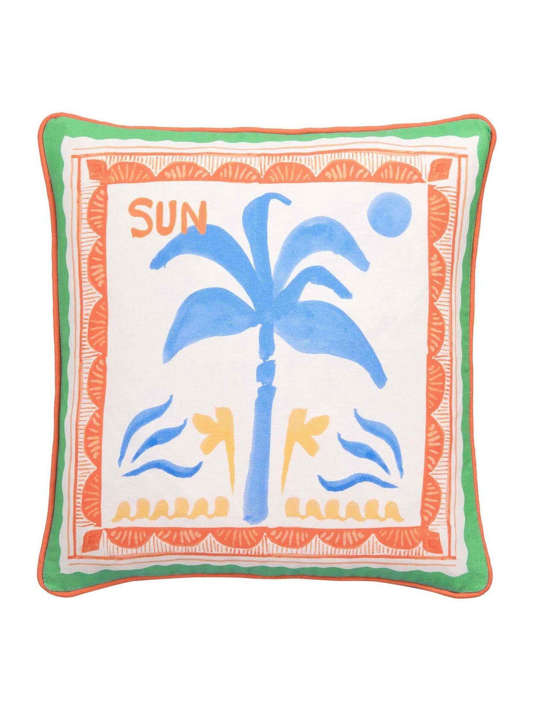 Fusion Soleil Palm outdoor cushion 43cm (British brand)