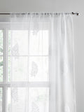 Appletree embroidered leaf voile panel - British product