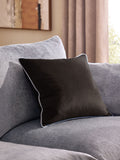 Dark Green Matte Velvet Contrast Pipe Cushion - 50 x 50cm