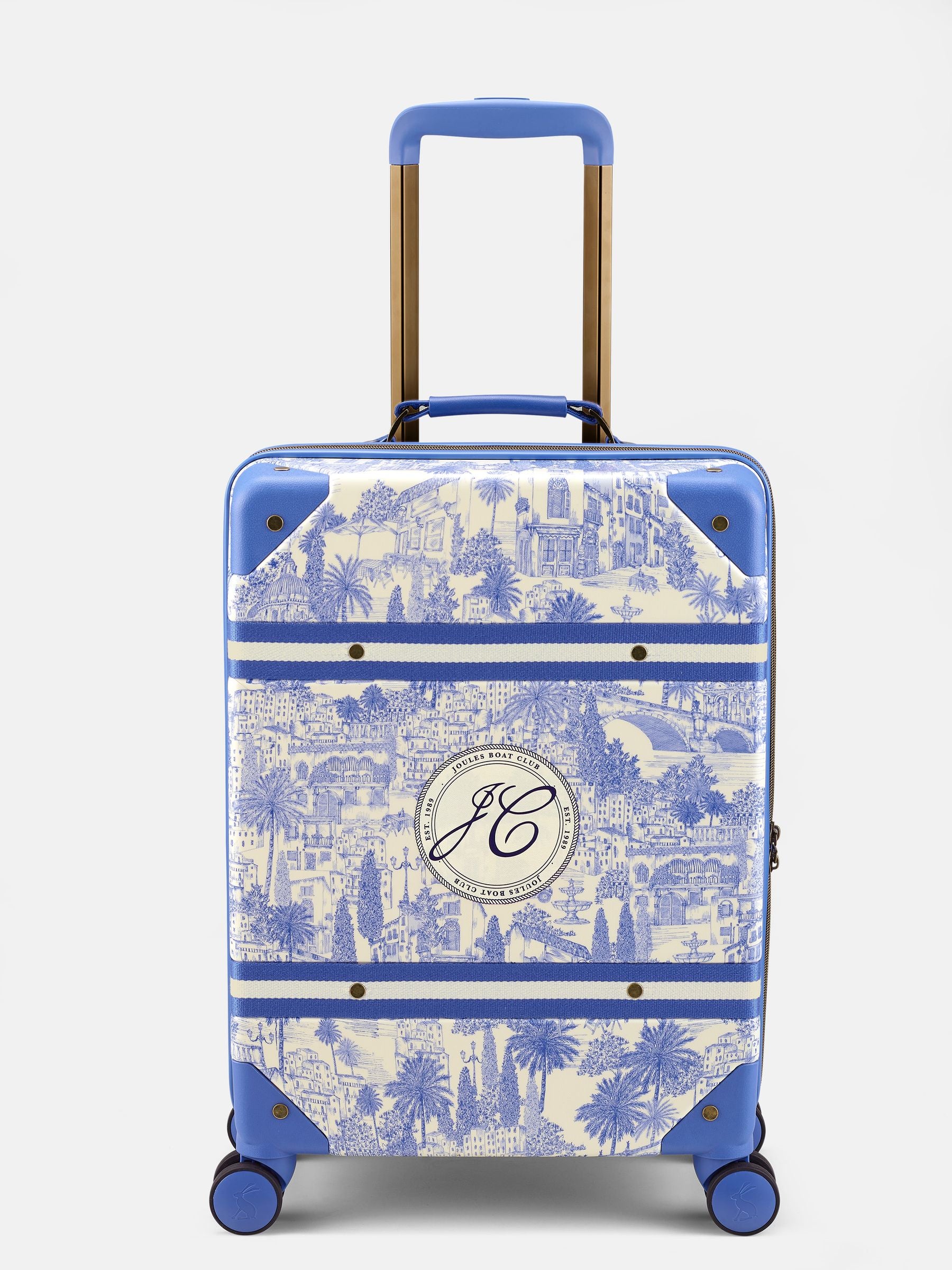 Joules blue toile de jouy cabin case hard shell - British product
