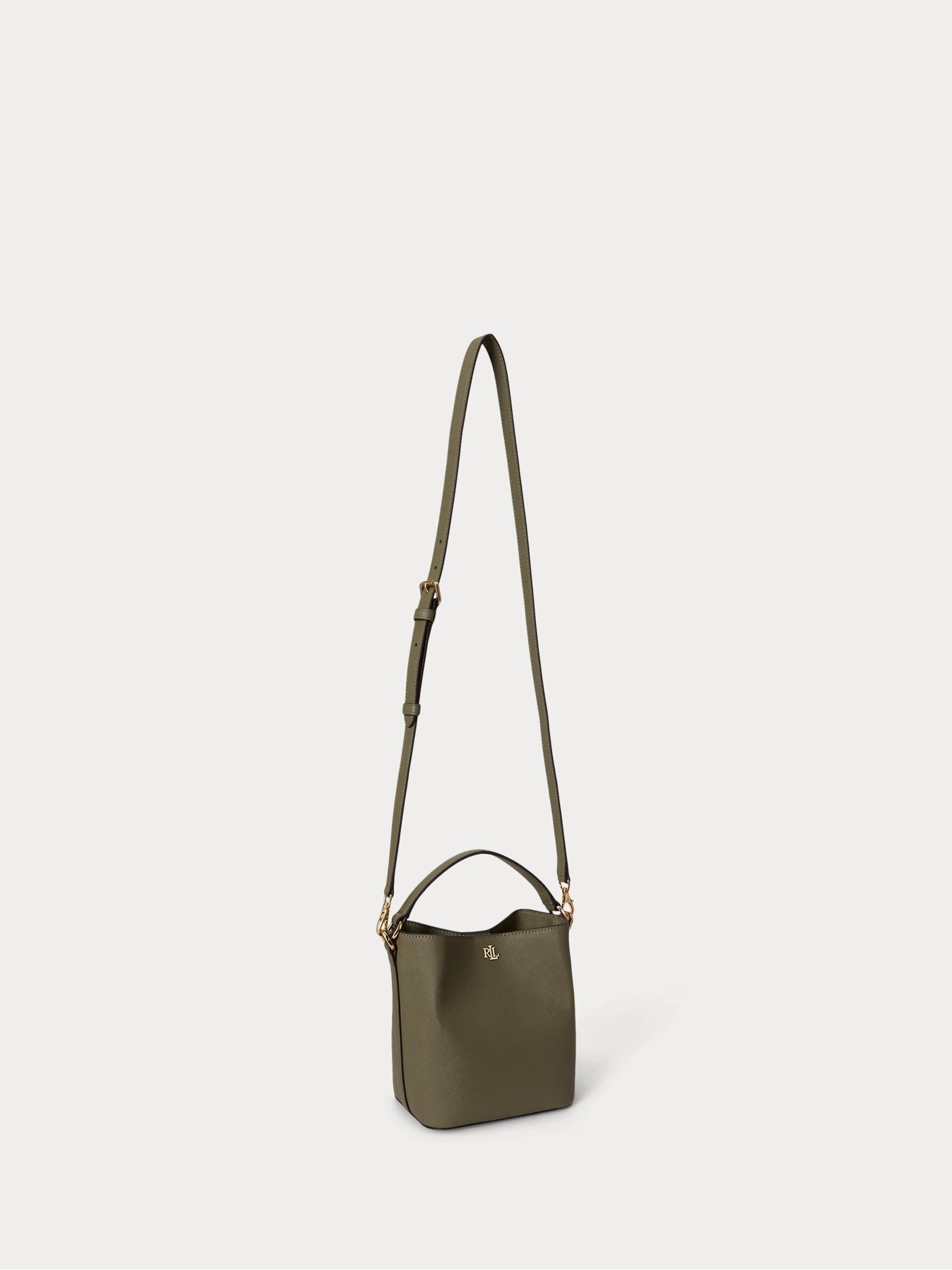 Lauren Ralph Lauren green small bucket bag, imported from the UK