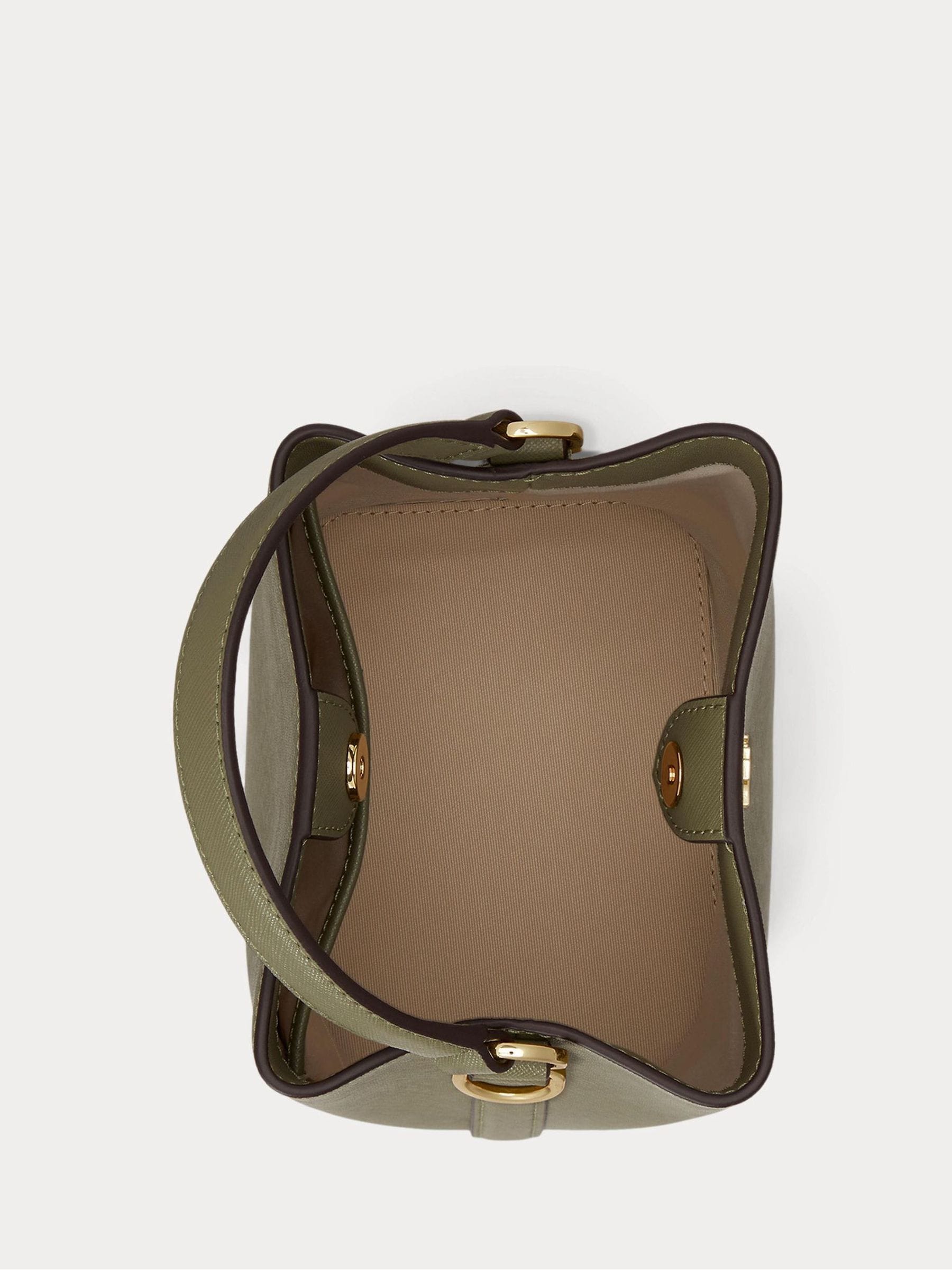 Lauren Ralph Lauren green small bucket bag, imported from the UK
