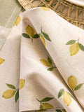 Sophie Allport set of 4 lemon linen napkins - British product