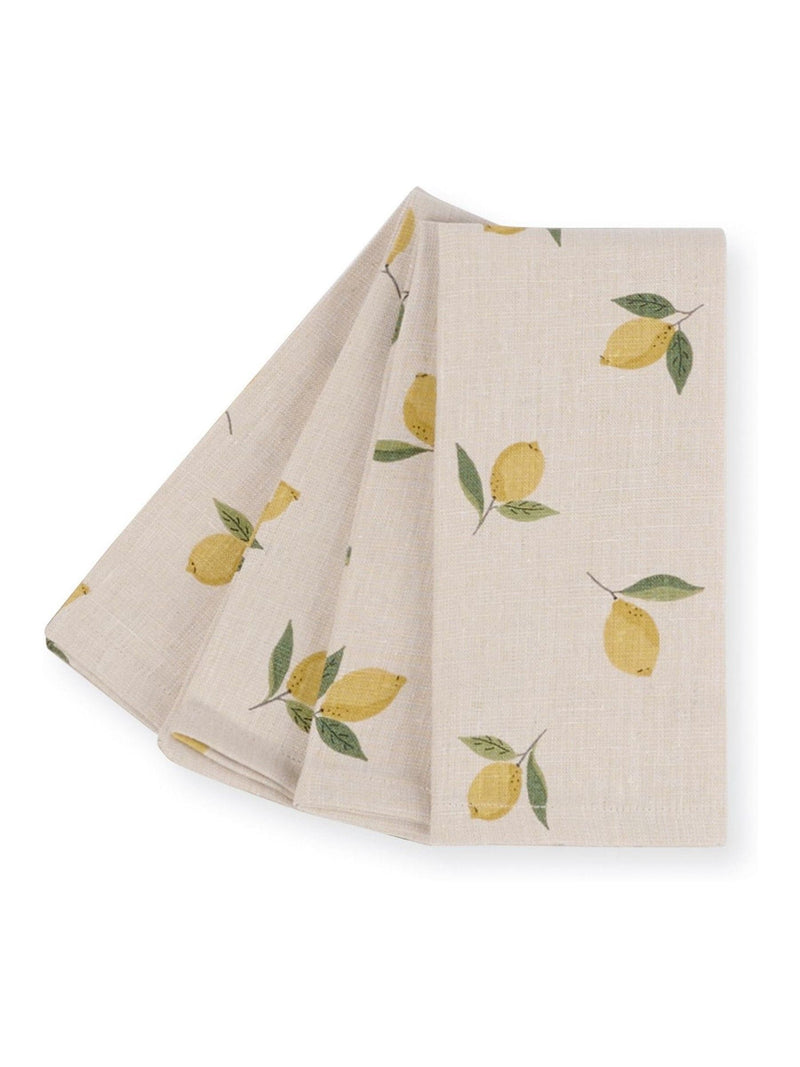 Sophie Allport set of 4 lemon linen napkins - British product