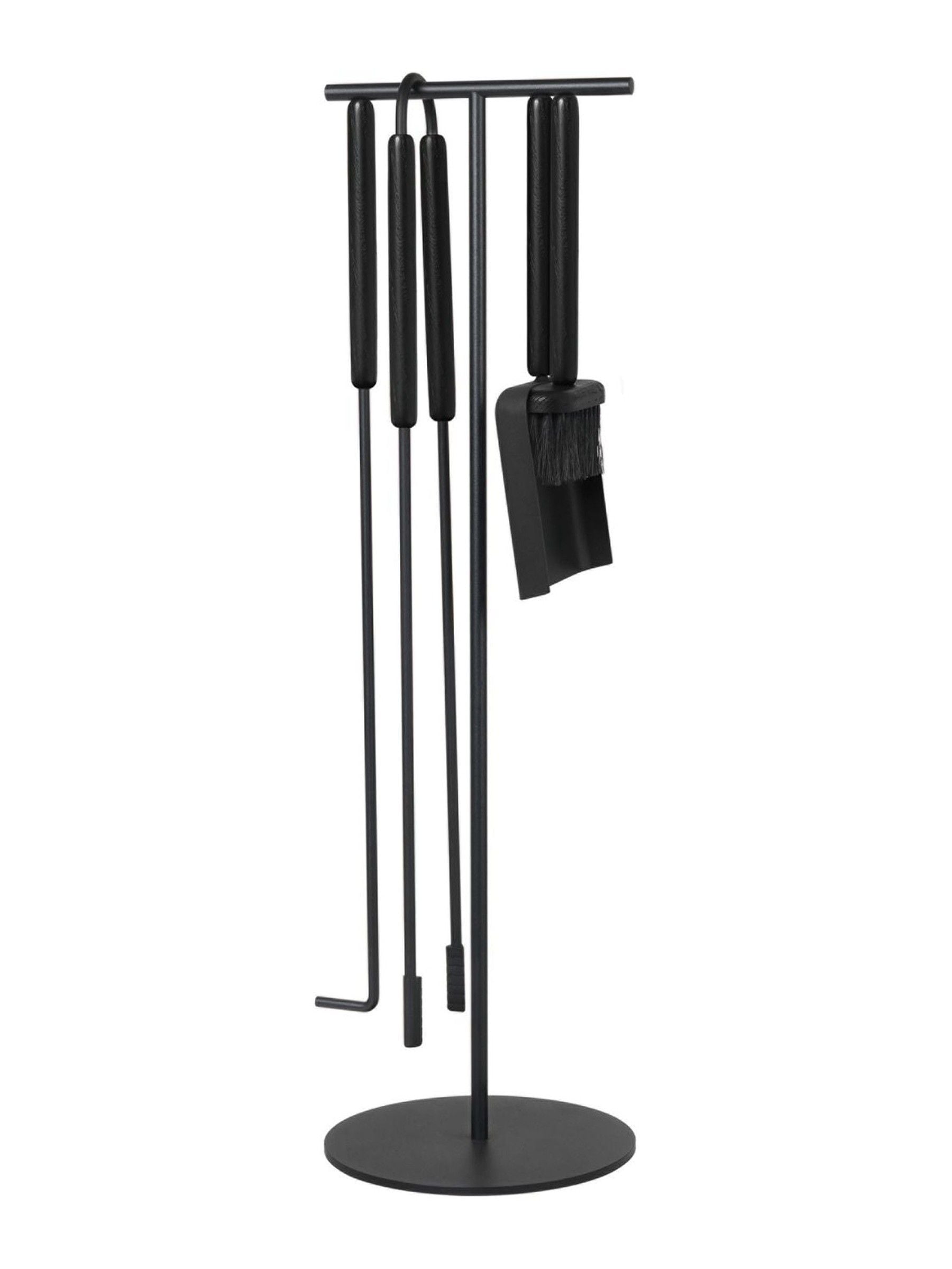 blomus 5 Piece Brown Oak ASHI Fireplace Tools Set