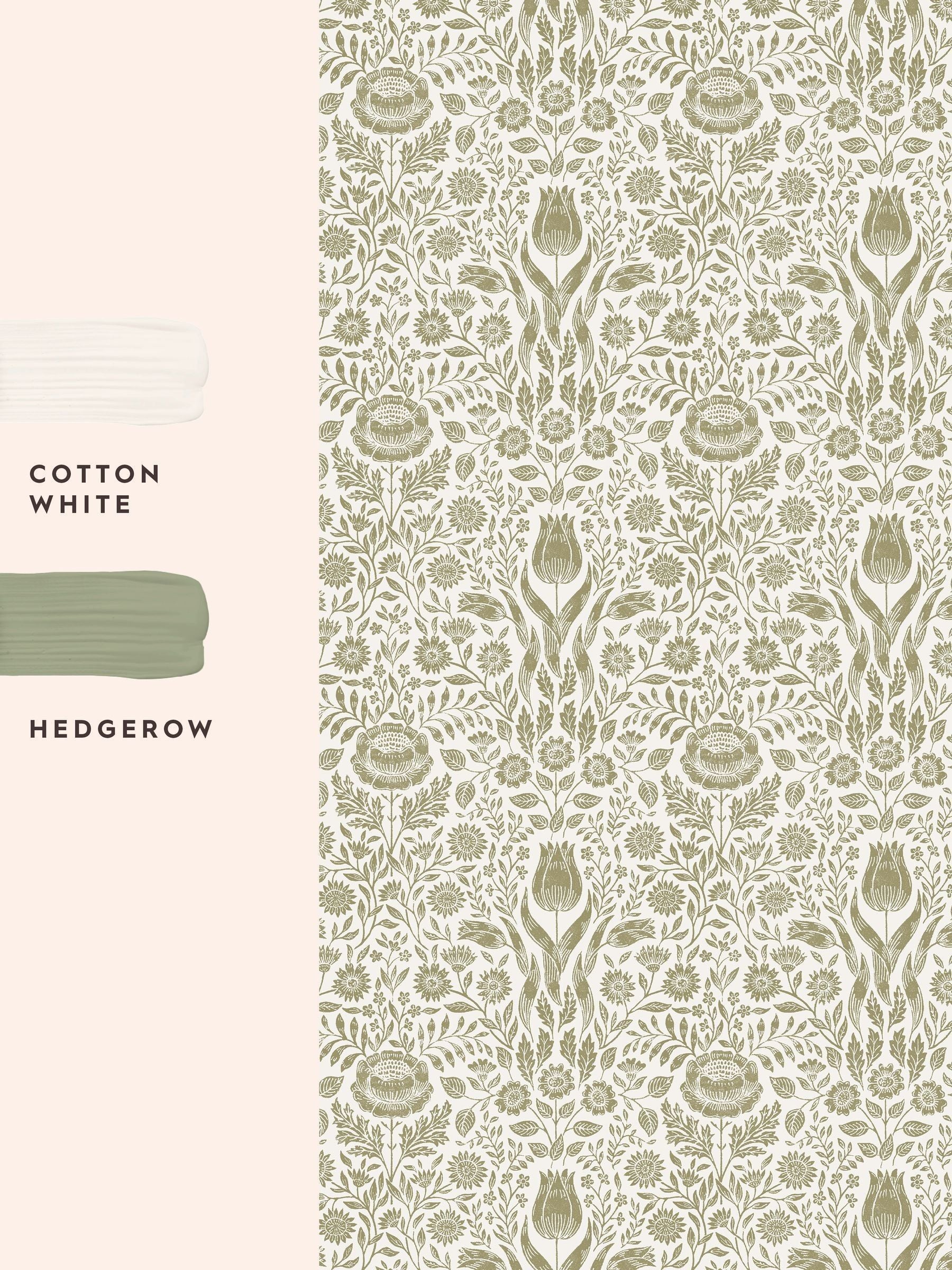 Laura Ashley Ashtead Damask wallpaper sample A4 - British product