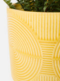 Oliver Bonas Yellow Cerchio Ceramic Plant Pot
