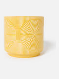 Oliver Bonas Yellow Cerchio Ceramic Plant Pot