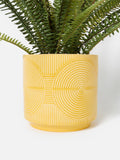 Oliver Bonas Yellow Cerchio Ceramic Plant Pot