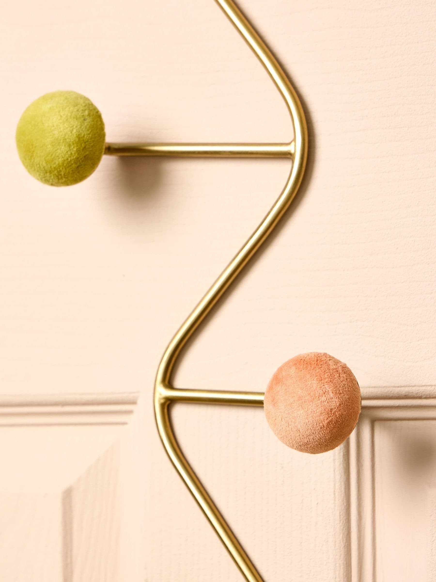 Oliver Bonas multi gold velvet door hooks - British product