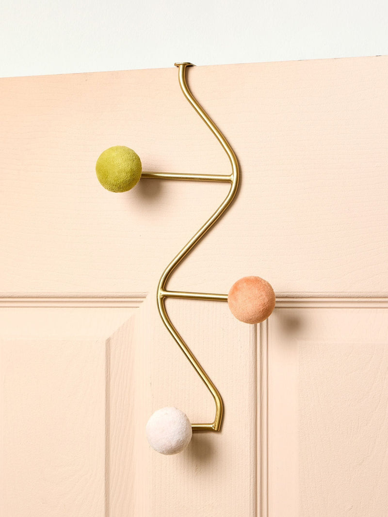Oliver Bonas multi gold velvet door hooks - British product