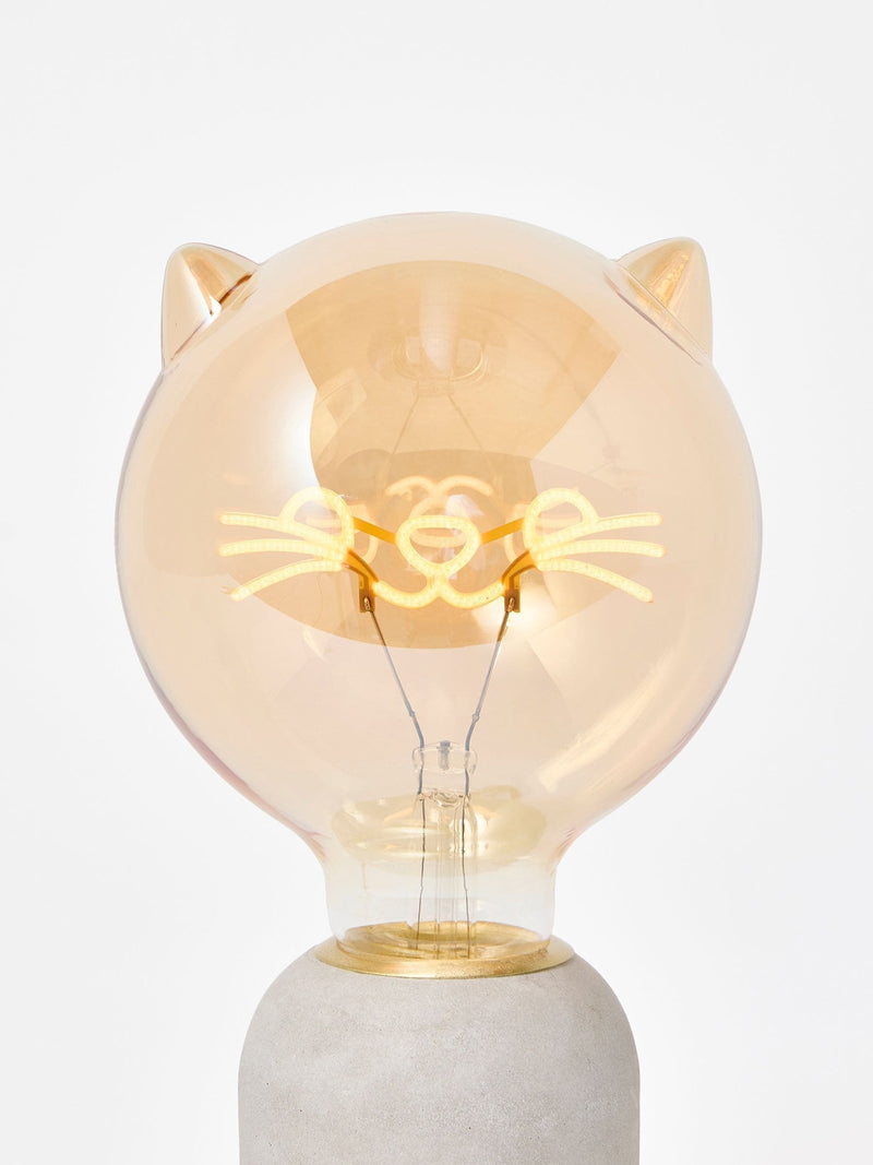 Oliver Bonas cat light bulb copper tint glass (British brand)