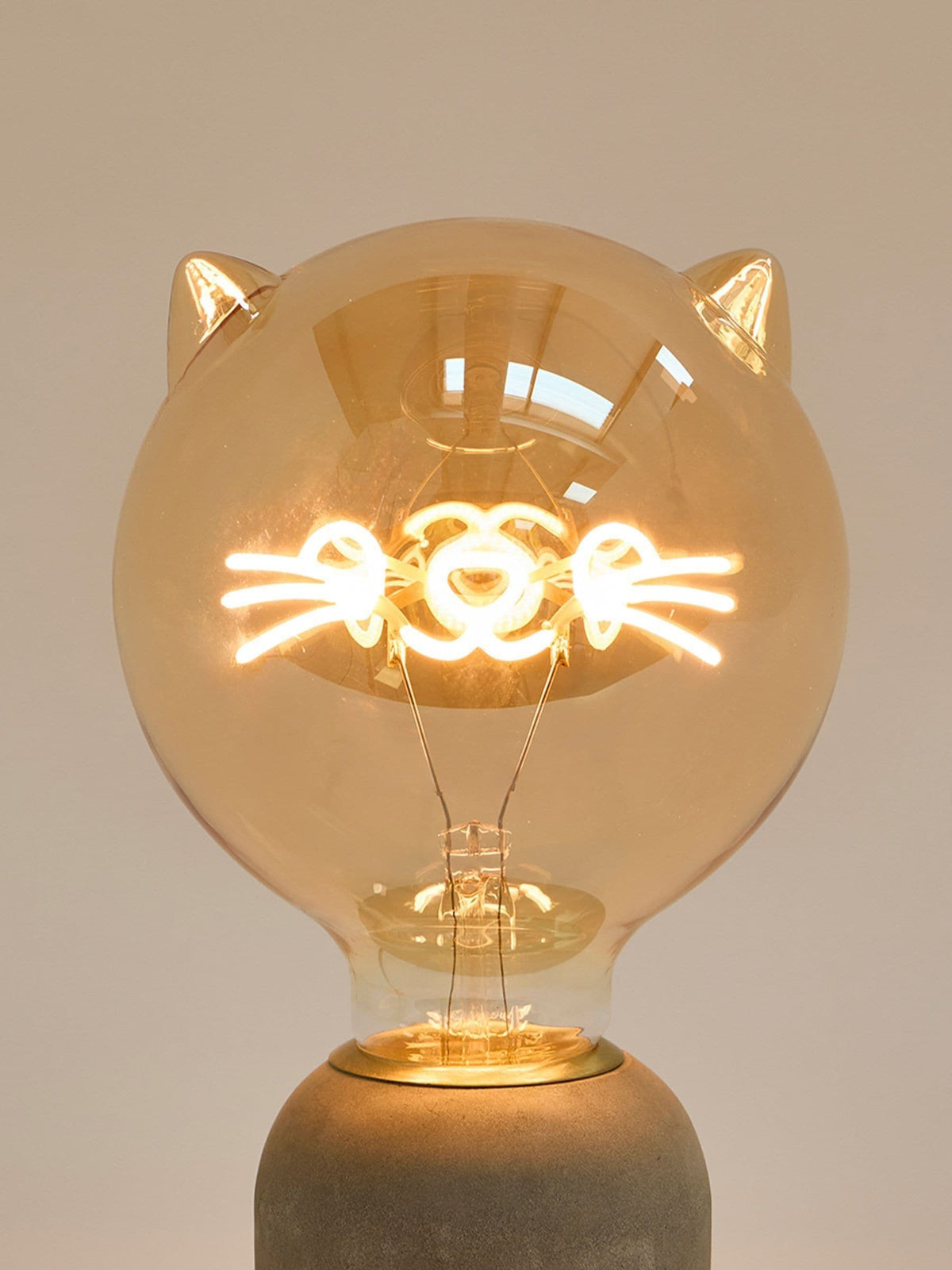 Oliver Bonas cat light bulb copper tint glass (British brand)